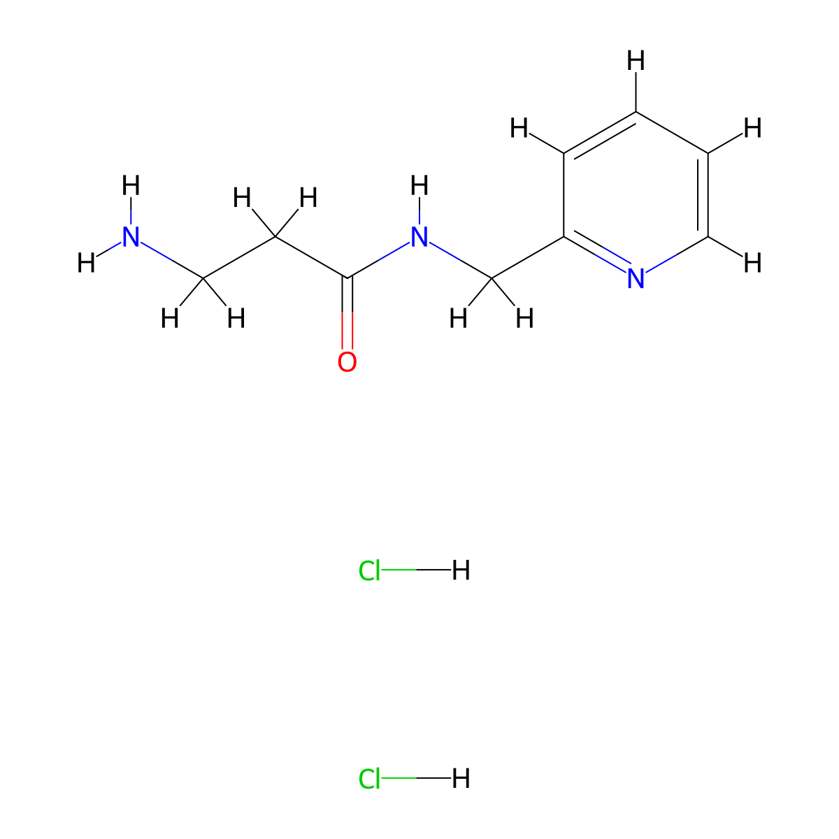 3-amino-N-[(pyridin-2-yl)methyl]propanamide dihydrochloride molecular structure, CAS 1461714-62-4