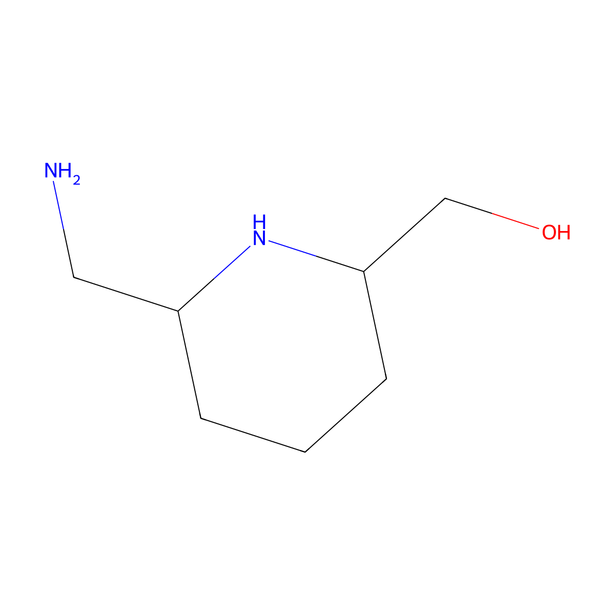 [6-(Aminomethyl)piperidin-2-yl]methanol molecular structure, CAS 1461714-67-9