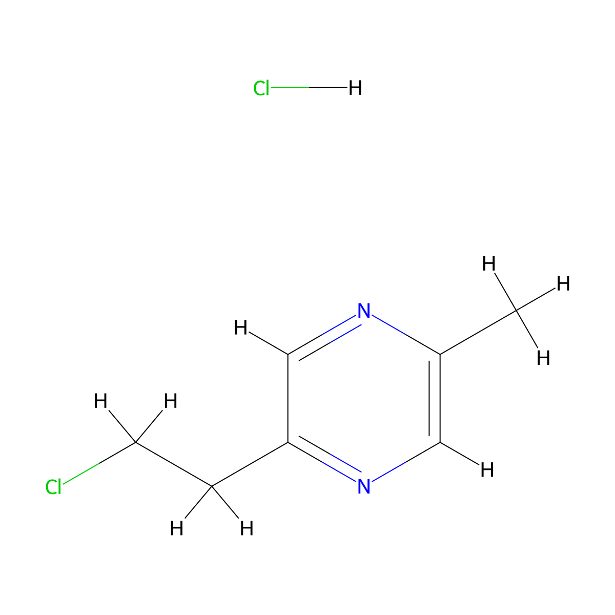 2-(2-Chloroethyl)-5-methylpyrazine hydrochloride molecular structure, CAS 1461714-68-0