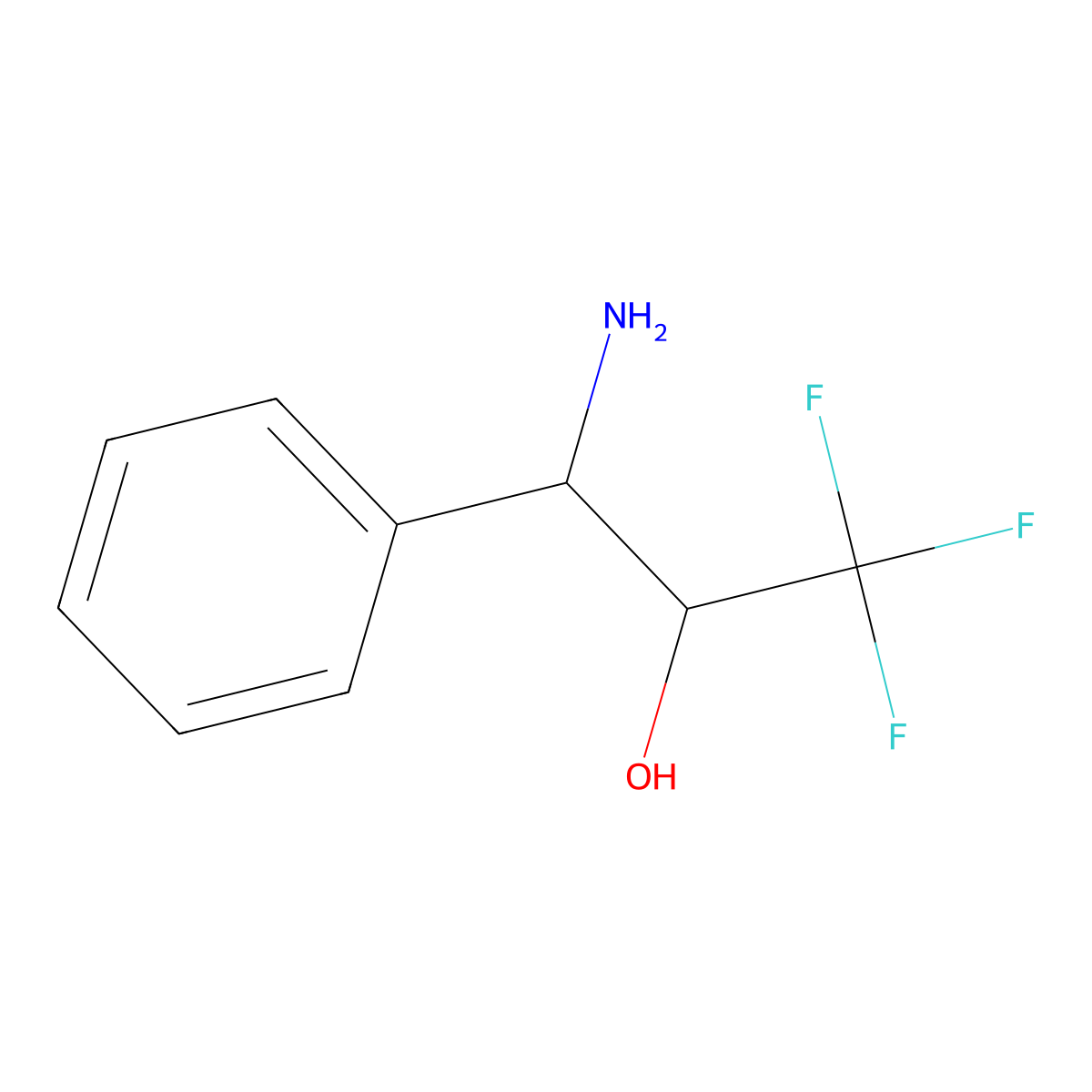 rac-(2R,3S)-3-amino-1,1,1-trifluoro-3-phenylpropan-2-ol molecular structure, CAS 1461714-69-1
