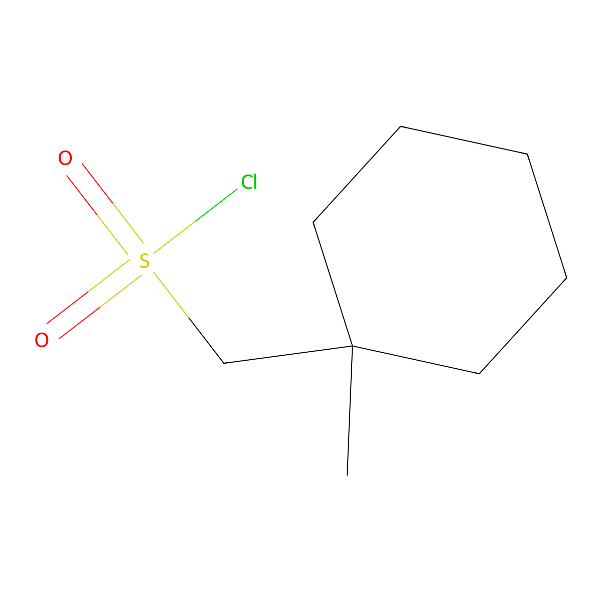 (1-Methylcyclohexyl)methanesulfonyl chloride molecular structure, CAS 1461714-73-7