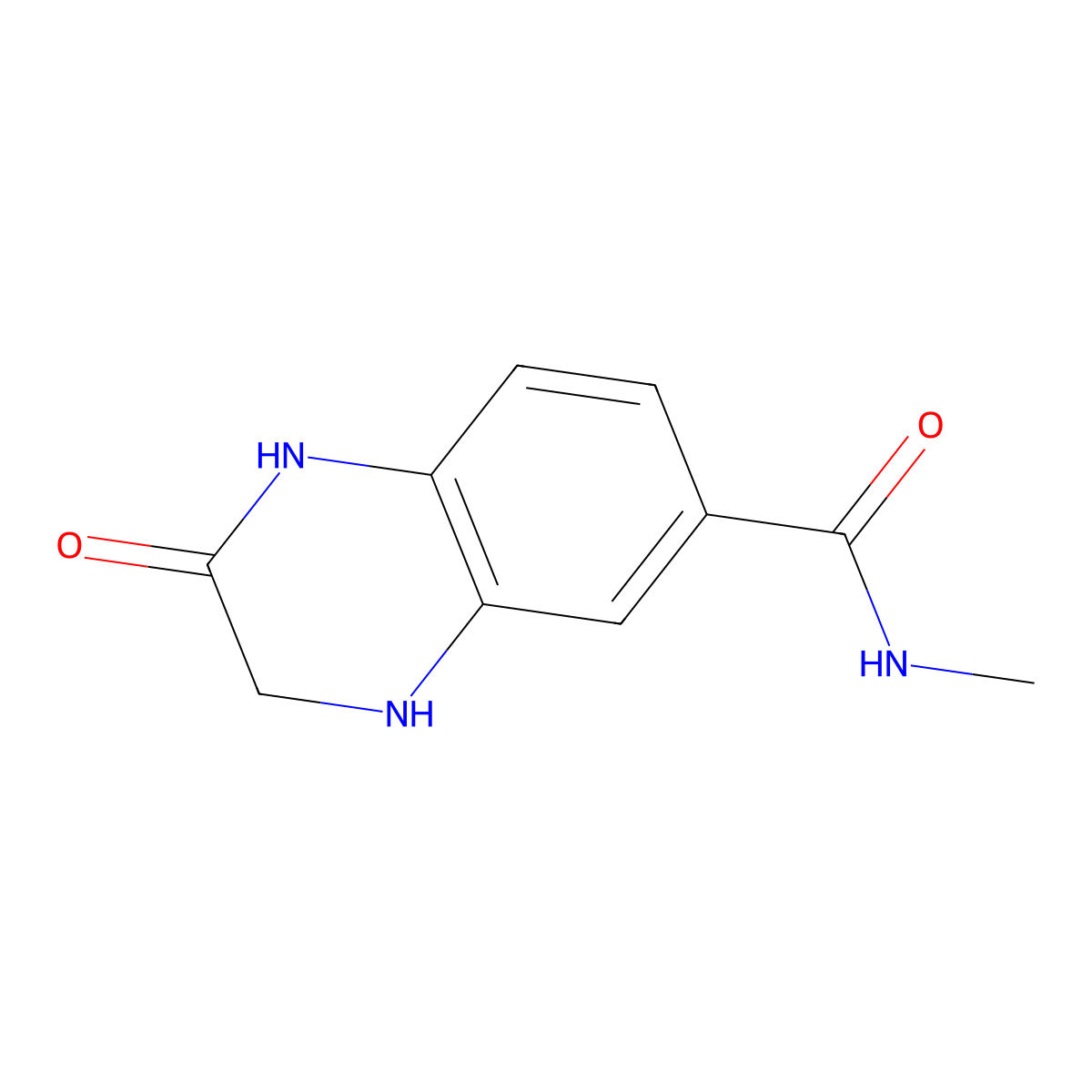 N-Methyl-2-oxo-1,2,3,4-tetrahydroquinoxaline-6-carboxamide molecular structure, CAS 1461714-74-8