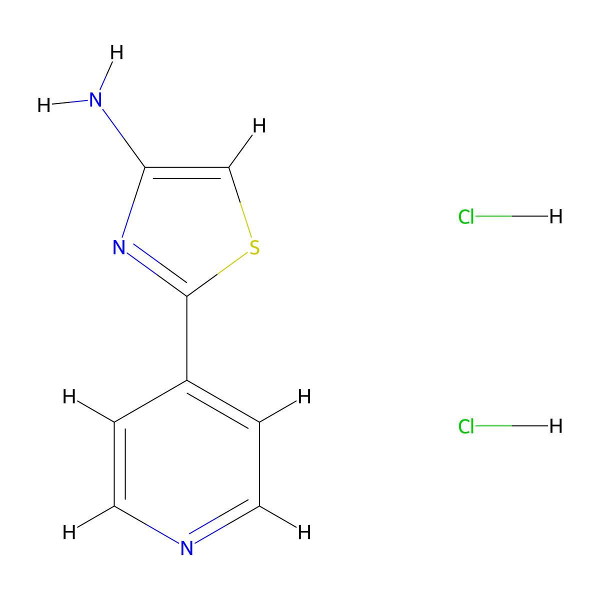 2-(Pyridin-4-yl)-1,3-thiazol-4-amine dihydrochloride molecular structure, CAS 1461714-82-8