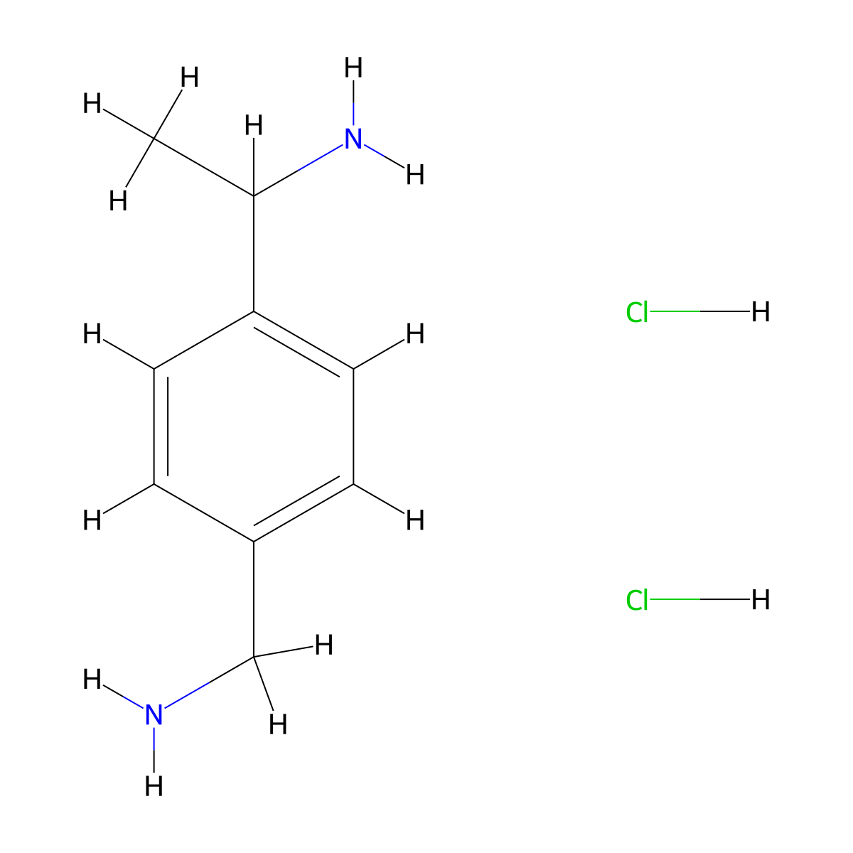 1-[4-(Aminomethyl)phenyl]ethan-1-amine dihydrochloride molecular structure, CAS 1461714-89-5