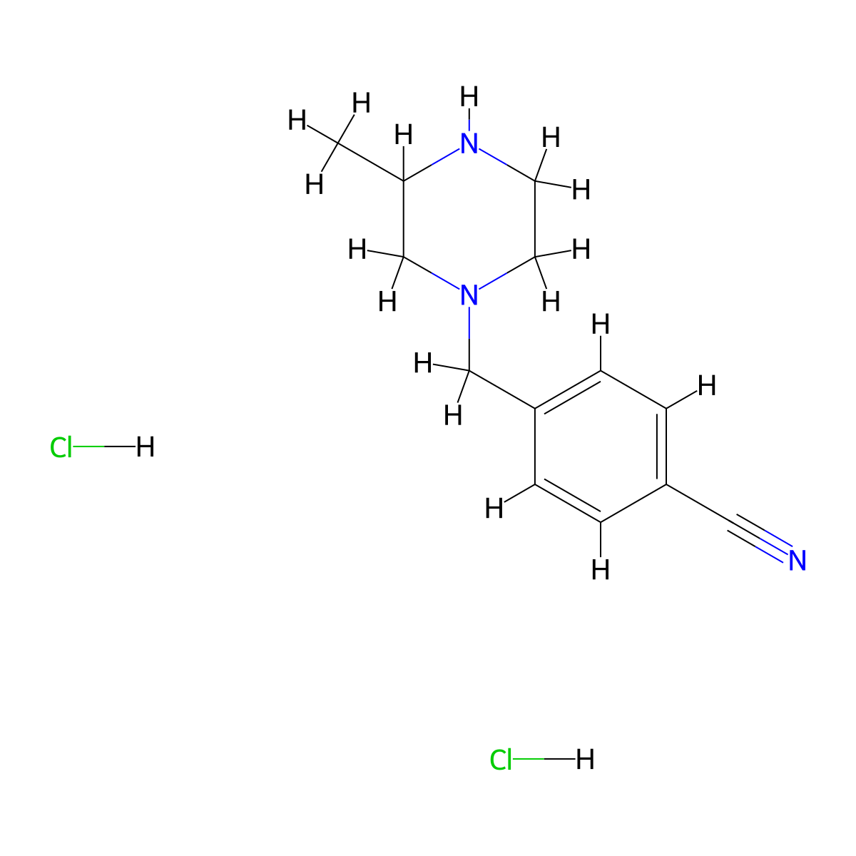 4-[(3-Methylpiperazin-1-yl)methyl]benzonitrile dihydrochloride molecular structure, CAS 1461714-91-9