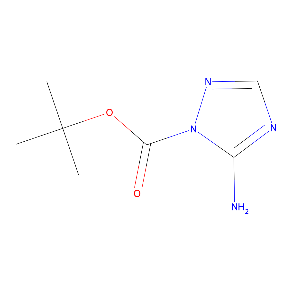 tert-butyl 5-amino-1H-1,2,4-triazole-1-carboxylate molecular structure, CAS 1461714-96-4