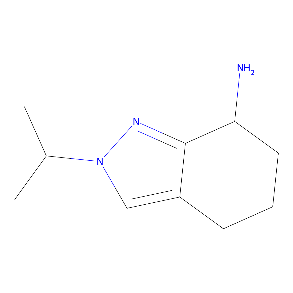 2H-Indazol-7-amine, 4,5,6,7-tetrahydro-2-(1-methylethyl)- molecular structure, CAS 1461714-98-6