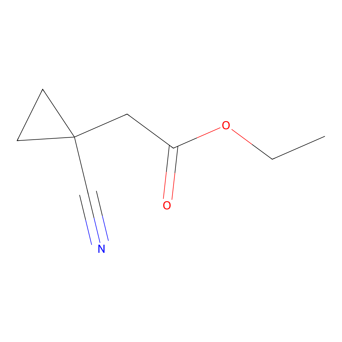 Ethyl 2-(1-cyanocyclopropyl)acetate molecular structure, CAS 1461715-08-1