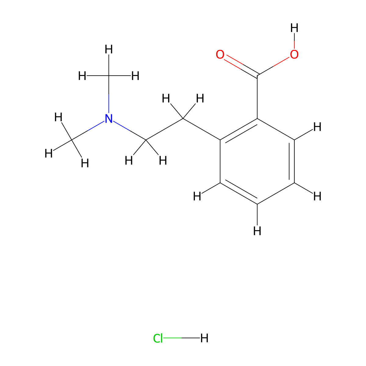 2-[2-(Dimethylamino)ethyl]benzoic acid hydrochloride molecular structure, CAS 1461715-09-2