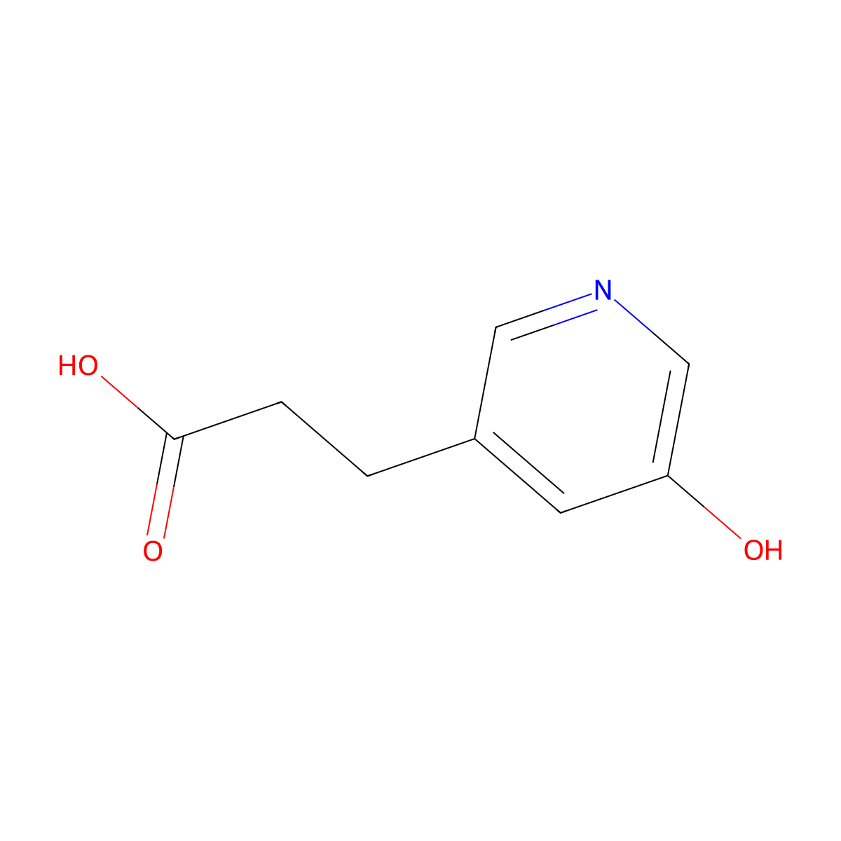 3-(5-Hydroxypyridin-3-yl)propanoic acid molecular structure, CAS 1461715-17-2