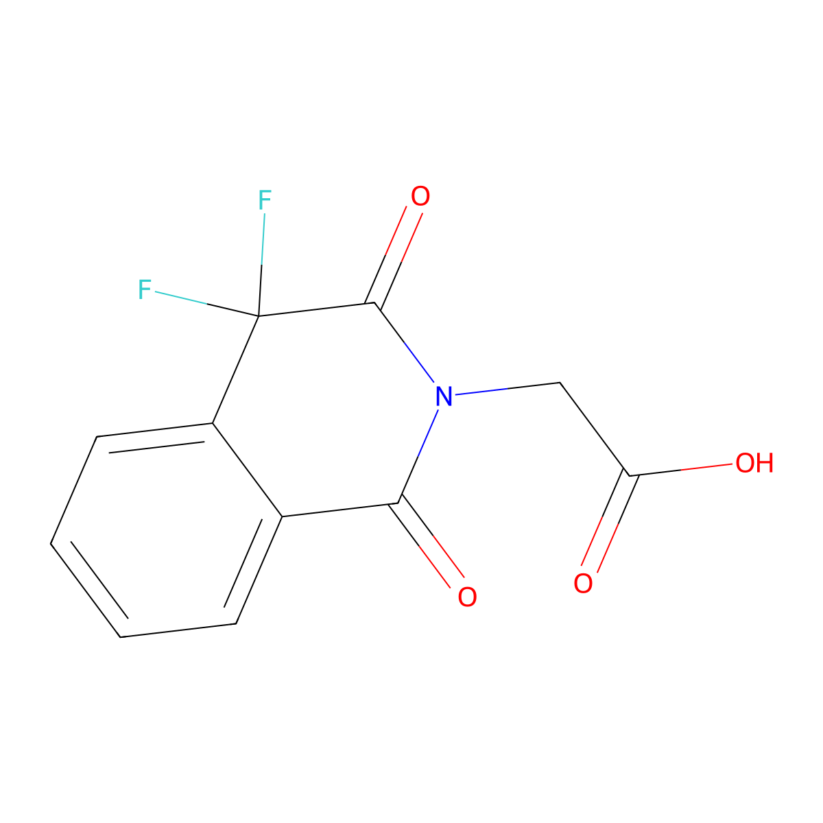 2-(4,4-Difluoro-1,3-dioxo-1,2,3,4-tetrahydroisoquinolin-2-yl)acetic acid molecular structure, CAS 1461715-18-3