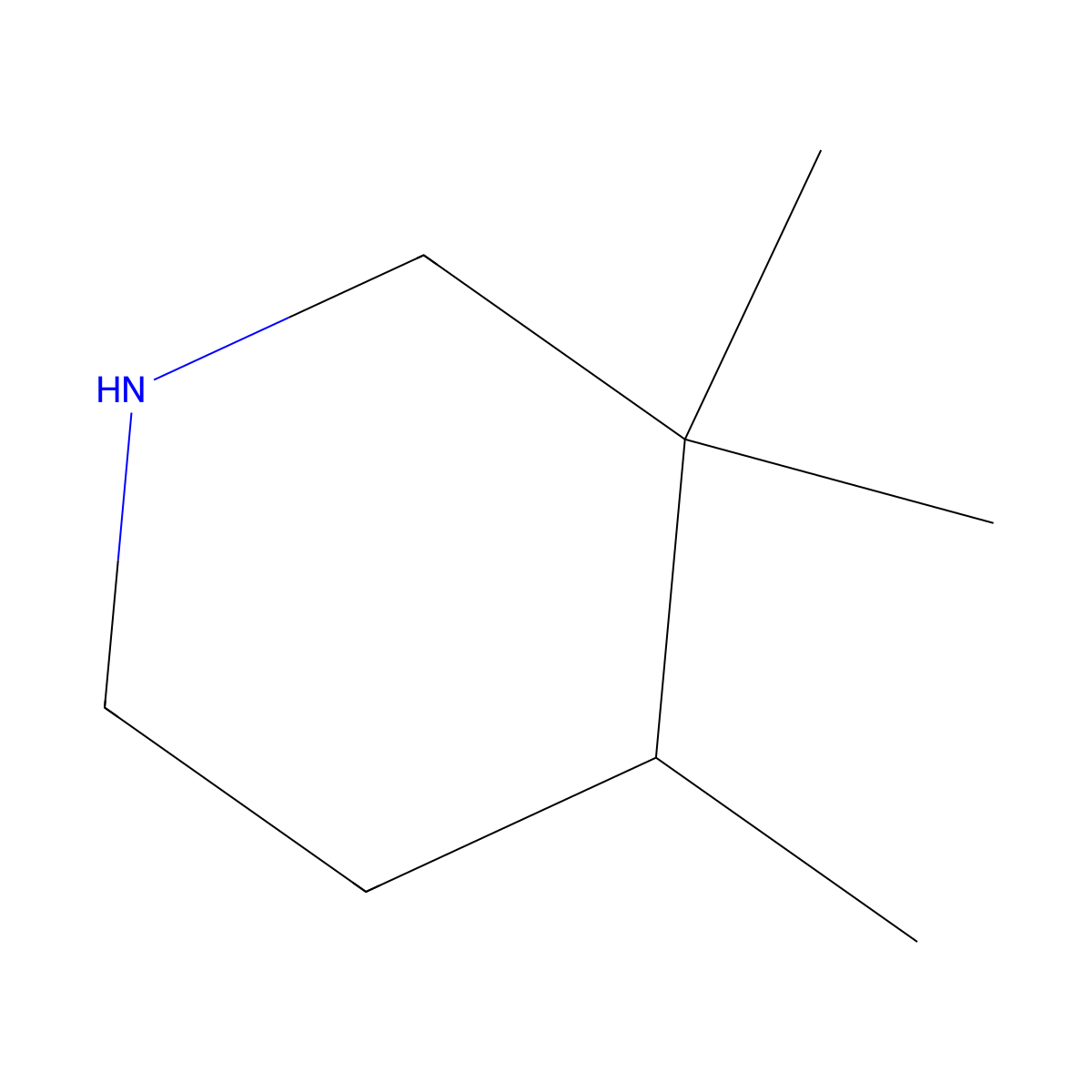 3,3,4-Trimethylpiperidine molecular structure, CAS 1461715-19-4