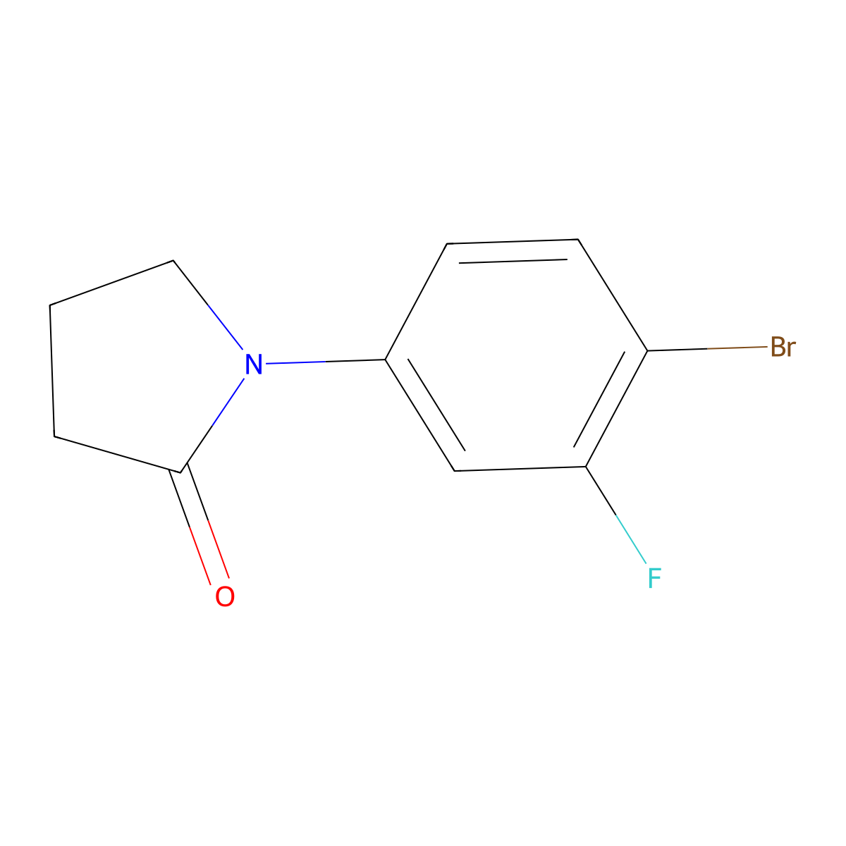 1-(4-Bromo-3-fluorophenyl)pyrrolidin-2-one molecular structure, CAS 1461715-23-0