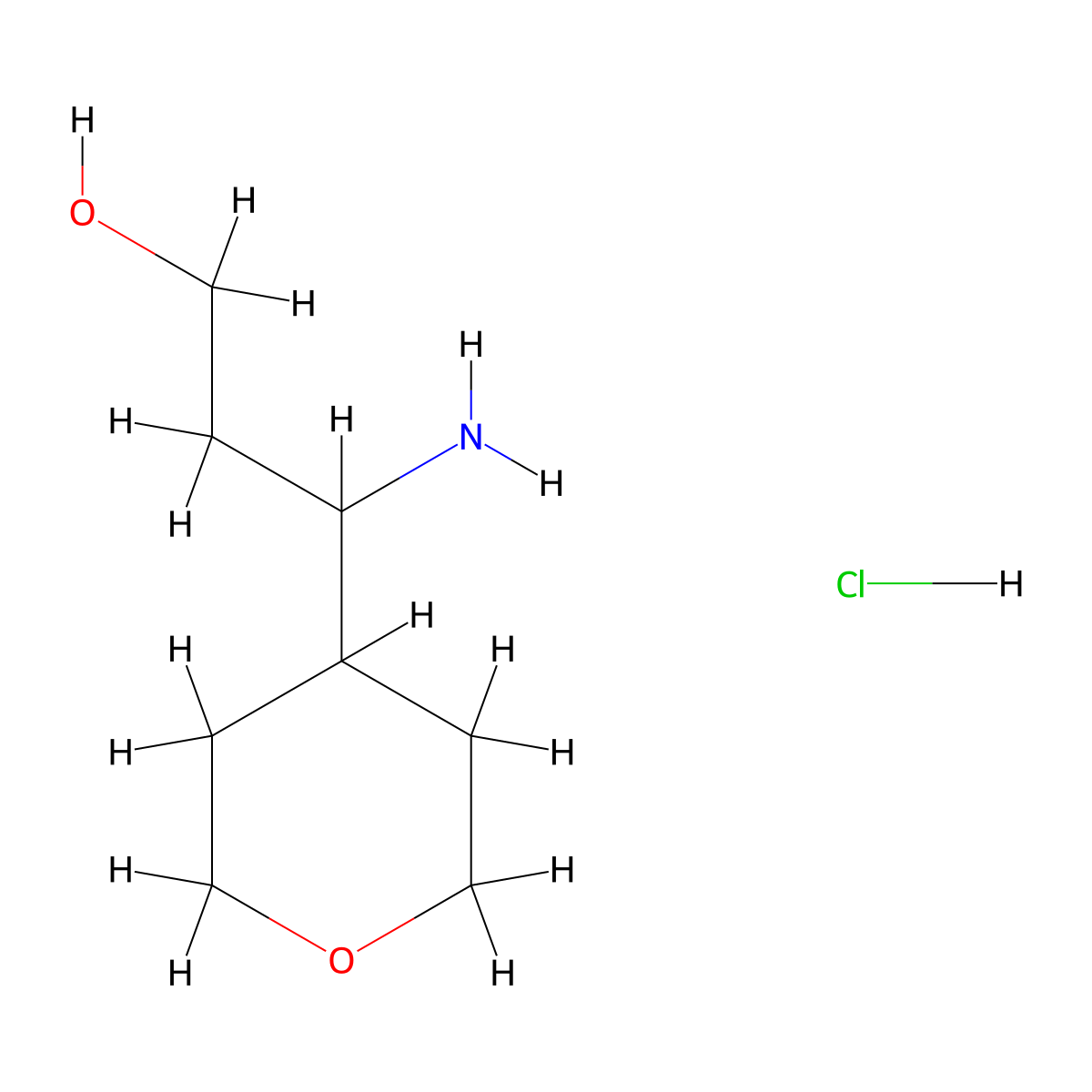 3-Amino-3-(oxan-4-yl)propan-1-ol hydrochloride molecular structure, CAS 1461715-24-1