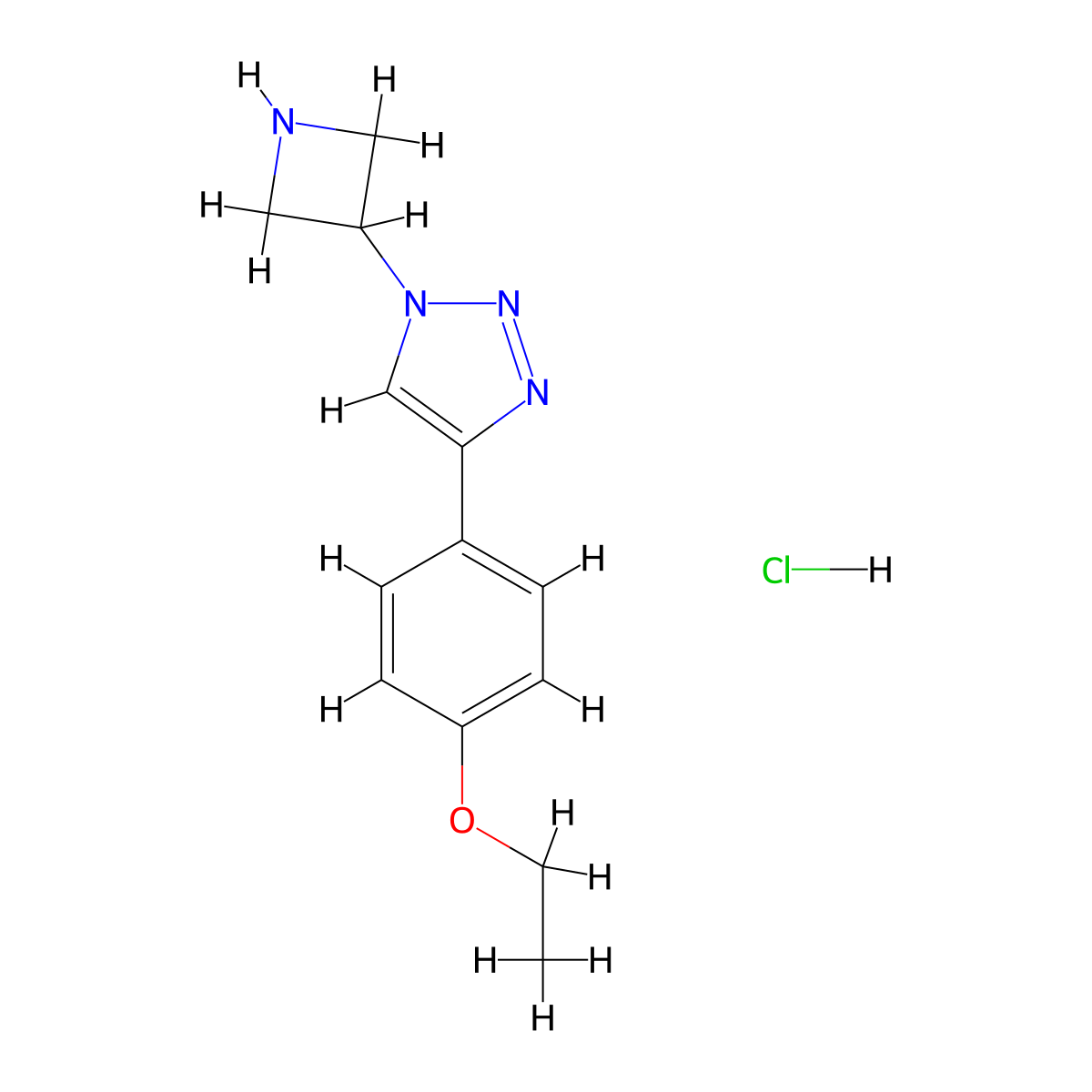 1-(Azetidin-3-yl)-4-(4-ethoxyphenyl)-1H-1,2,3-triazole hydrochloride molecular structure, CAS 1461715-25-2