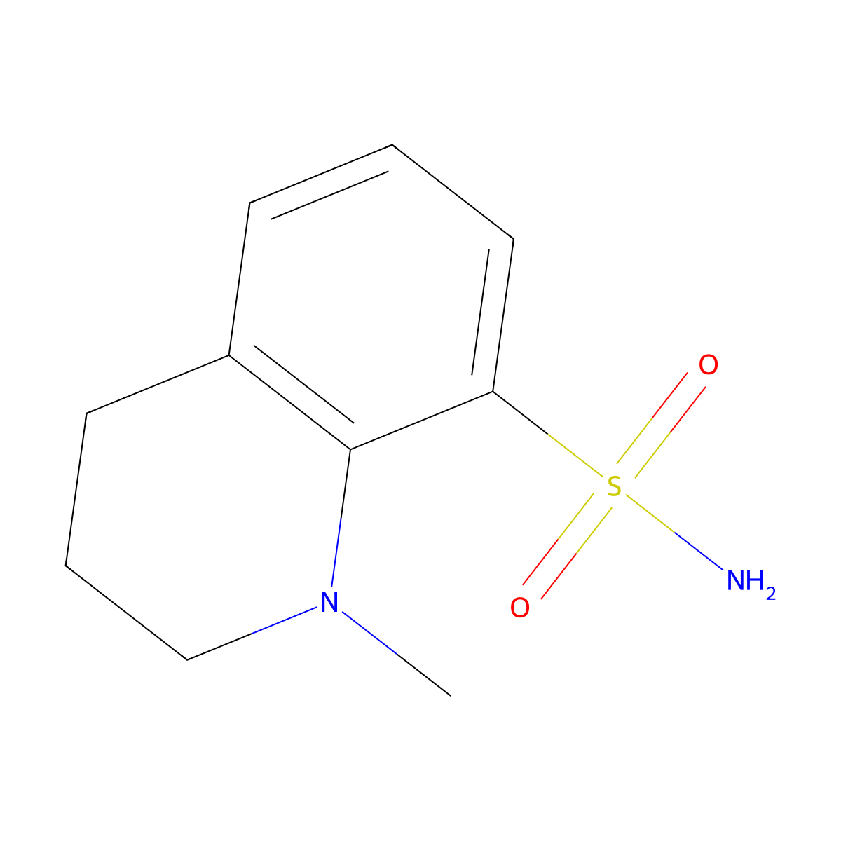 1-Methyl-1,2,3,4-tetrahydroquinoline-8-sulfonamide molecular structure, CAS 1461715-26-3