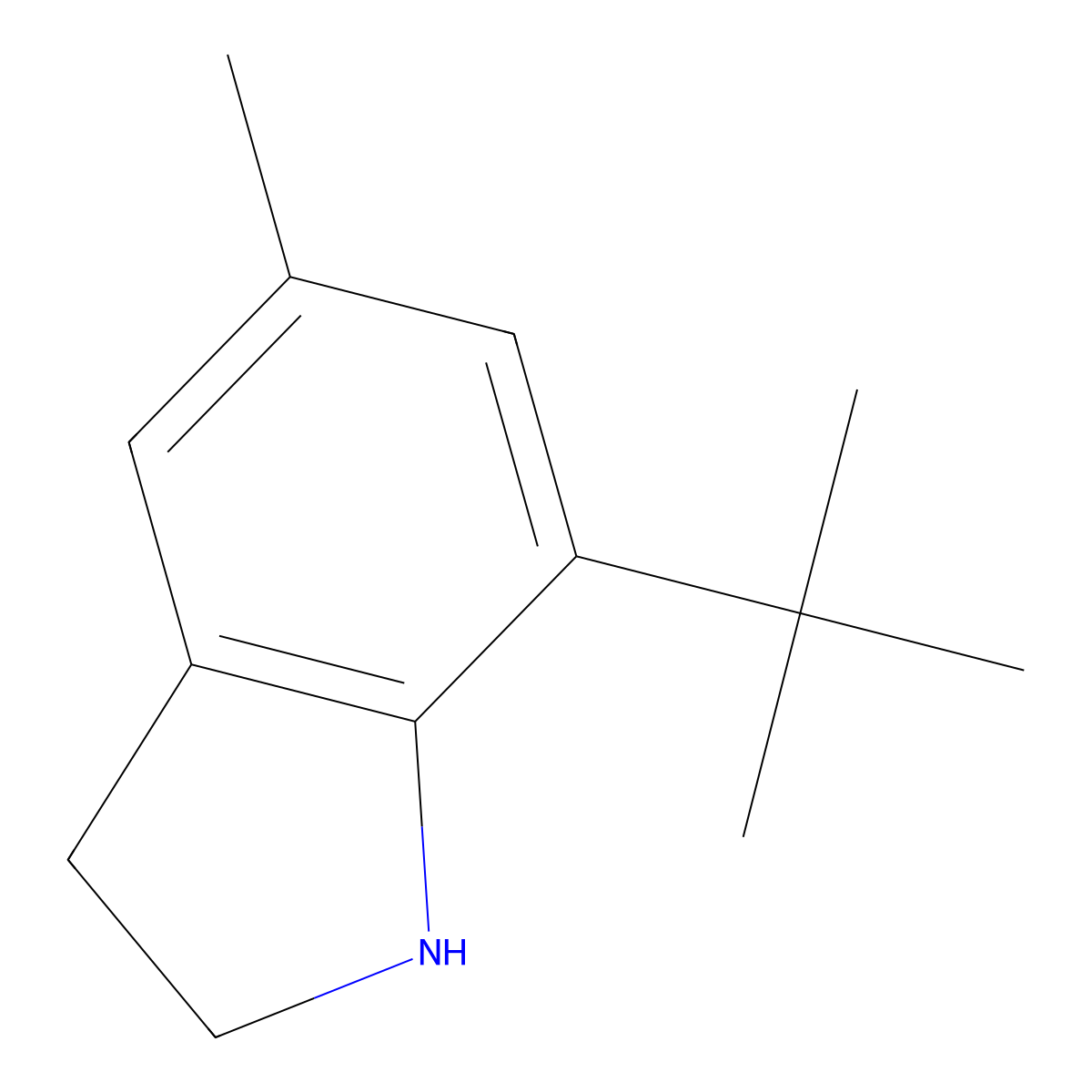 7-tert-Butyl-5-methyl-2,3-dihydro-1H-indole molecular structure, CAS 1461715-27-4