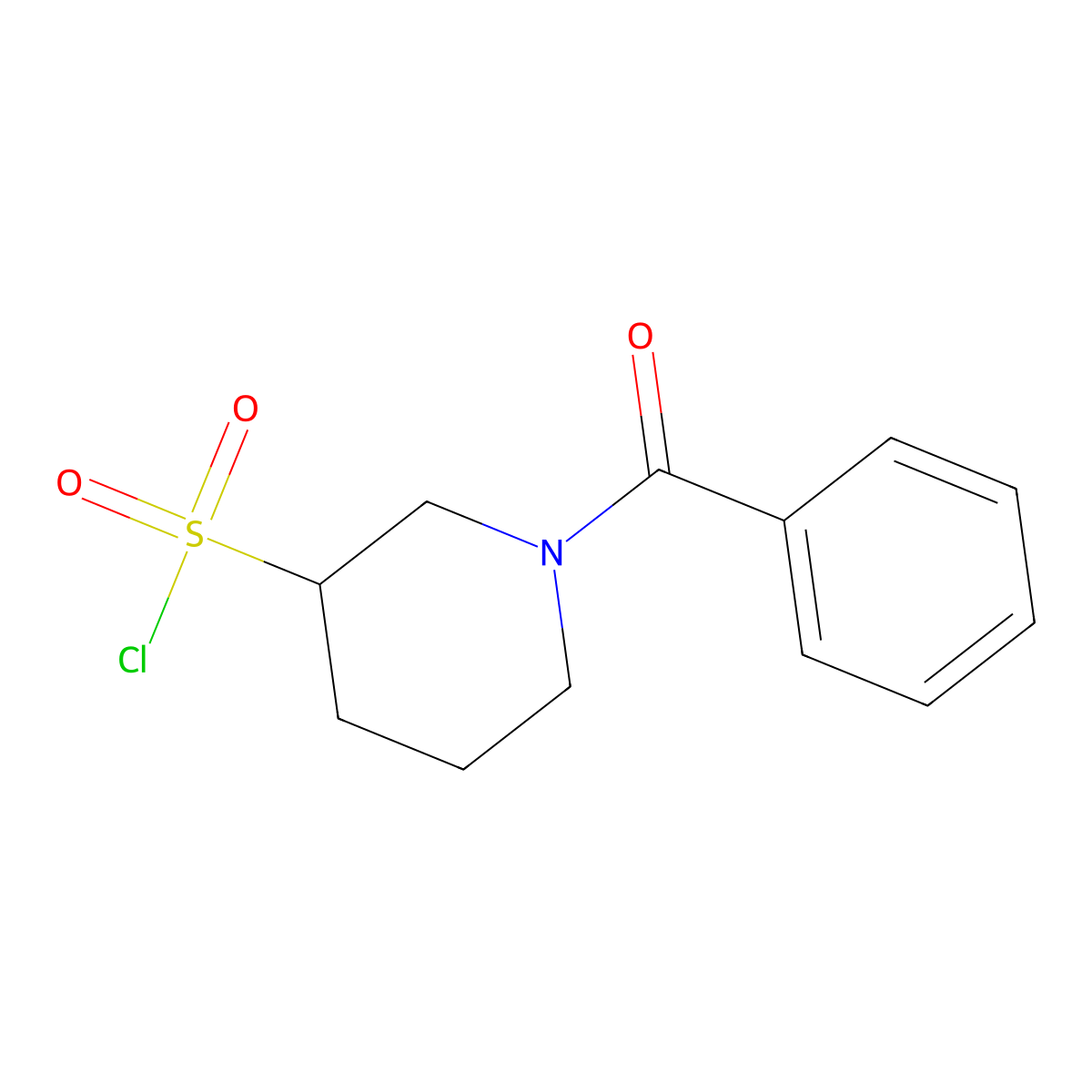 1-Benzoylpiperidine-3-sulfonyl chloride molecular structure, CAS 1461715-30-9