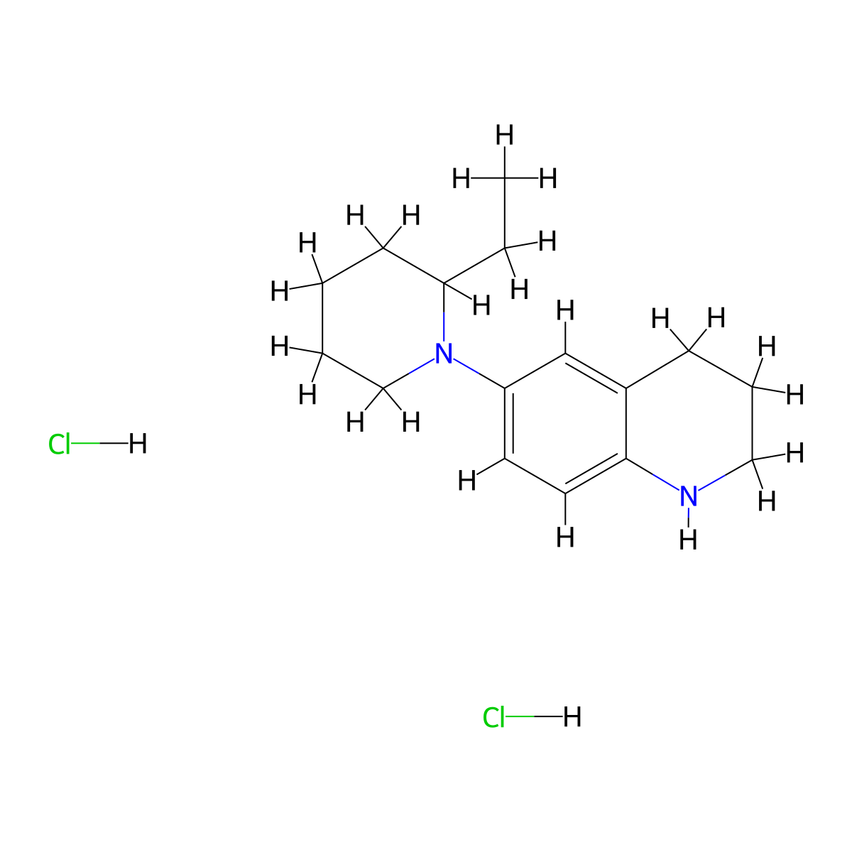 6-(2-Ethylpiperidin-1-yl)-1,2,3,4-tetrahydroquinoline dihydrochloride molecular structure, CAS 1461715-38-7