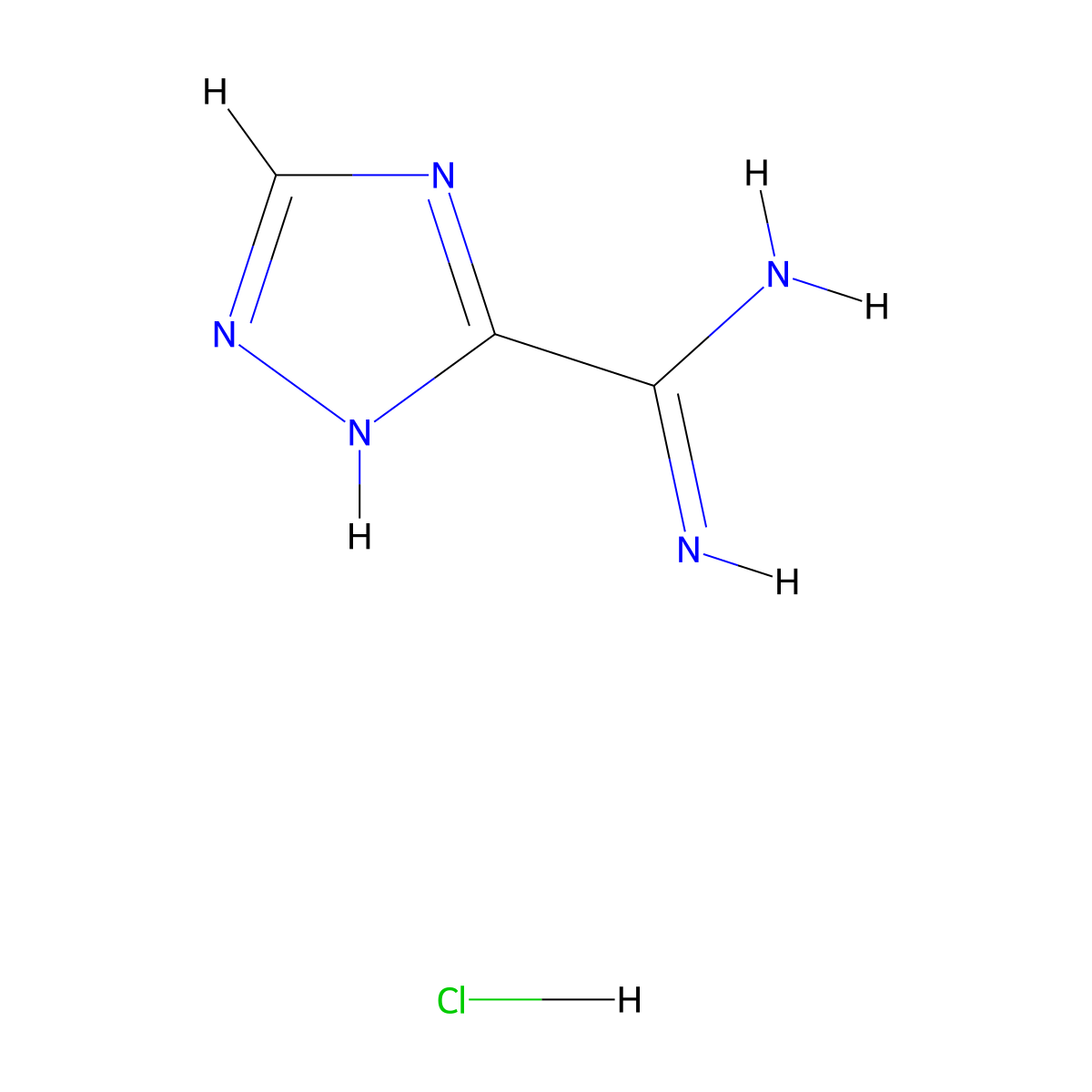 4H-1,2,4-triazole-3-carboximidamide hydrochloride molecular structure, CAS 1461715-49-0