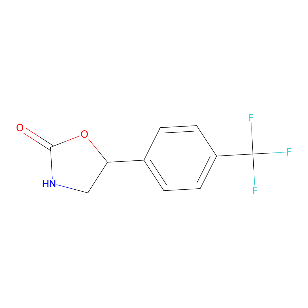 5-(4-(Trifluoromethyl)phenyl)-1,3-oxazolidin-2-one molecular structure, CAS 1461715-50-3