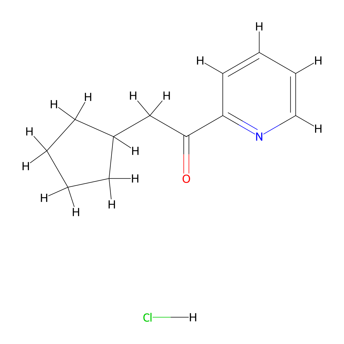 2-Cyclopentyl-1-(pyridin-2-yl)ethan-1-one hydrochloride molecular structure, CAS 1461715-57-0