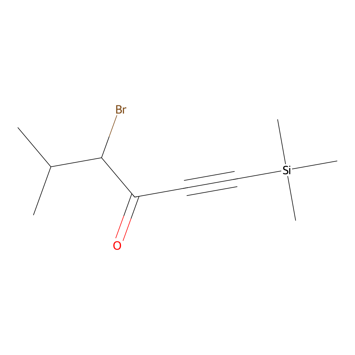 4-Bromo-5-methyl-1-(trimethylsilyl)hex-1-yn-3-one molecular structure, CAS 1461715-58-1