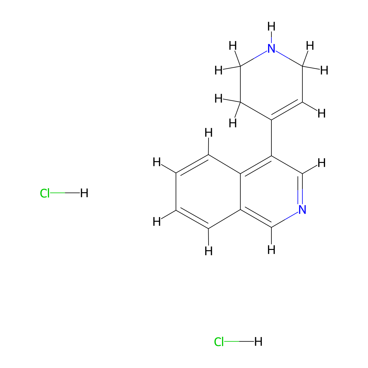 4-(1,2,3,6-Tetrahydropyridin-4-yl)isoquinoline dihydrochloride molecular structure, CAS 1461715-59-2