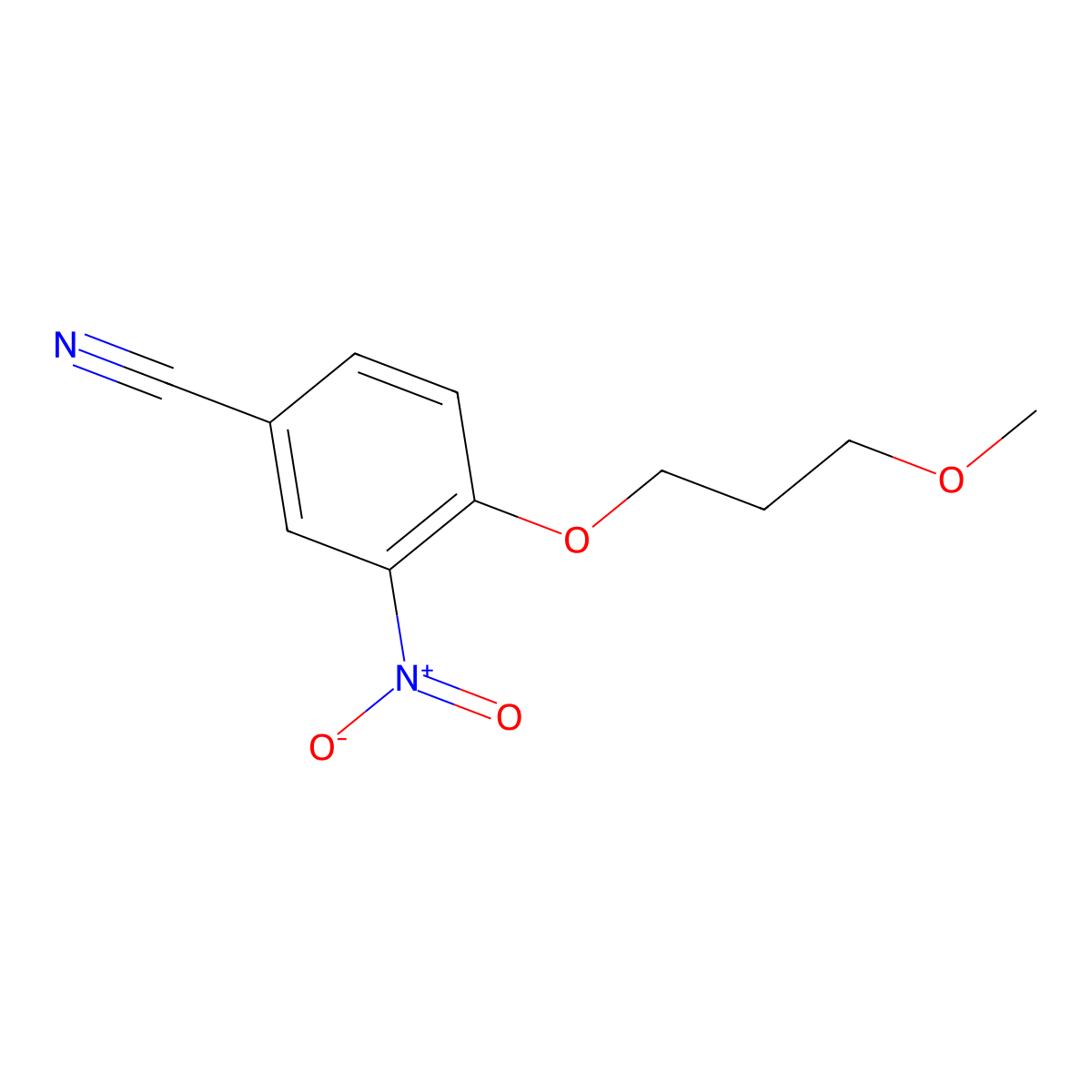 4-(3-Methoxypropoxy)-3-nitrobenzonitrile molecular structure, CAS 1461715-63-8