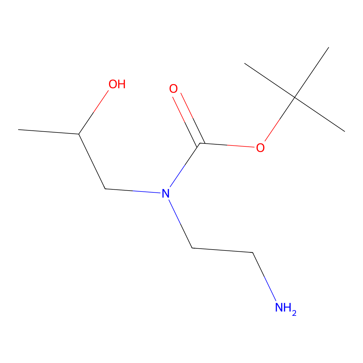 tert-butyl N-(2-aminoethyl)-N-(2-hydroxypropyl)carbamate molecular structure, CAS 1461715-66-1