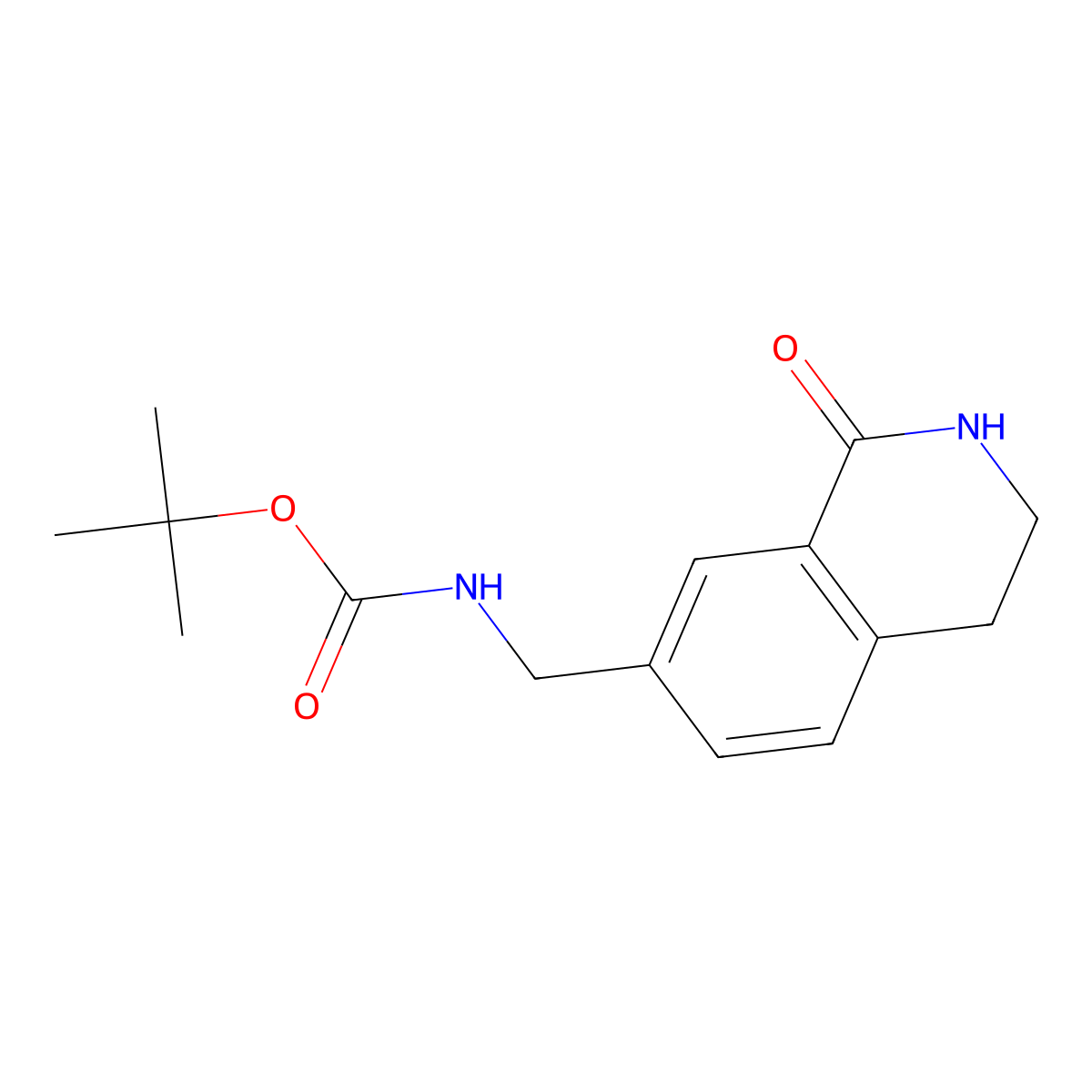 tert-Butyl N-[(1-oxo-1,2,3,4-tetrahydroisoquinolin-7-yl)methyl]carbamate molecular structure, CAS 1461715-67-2