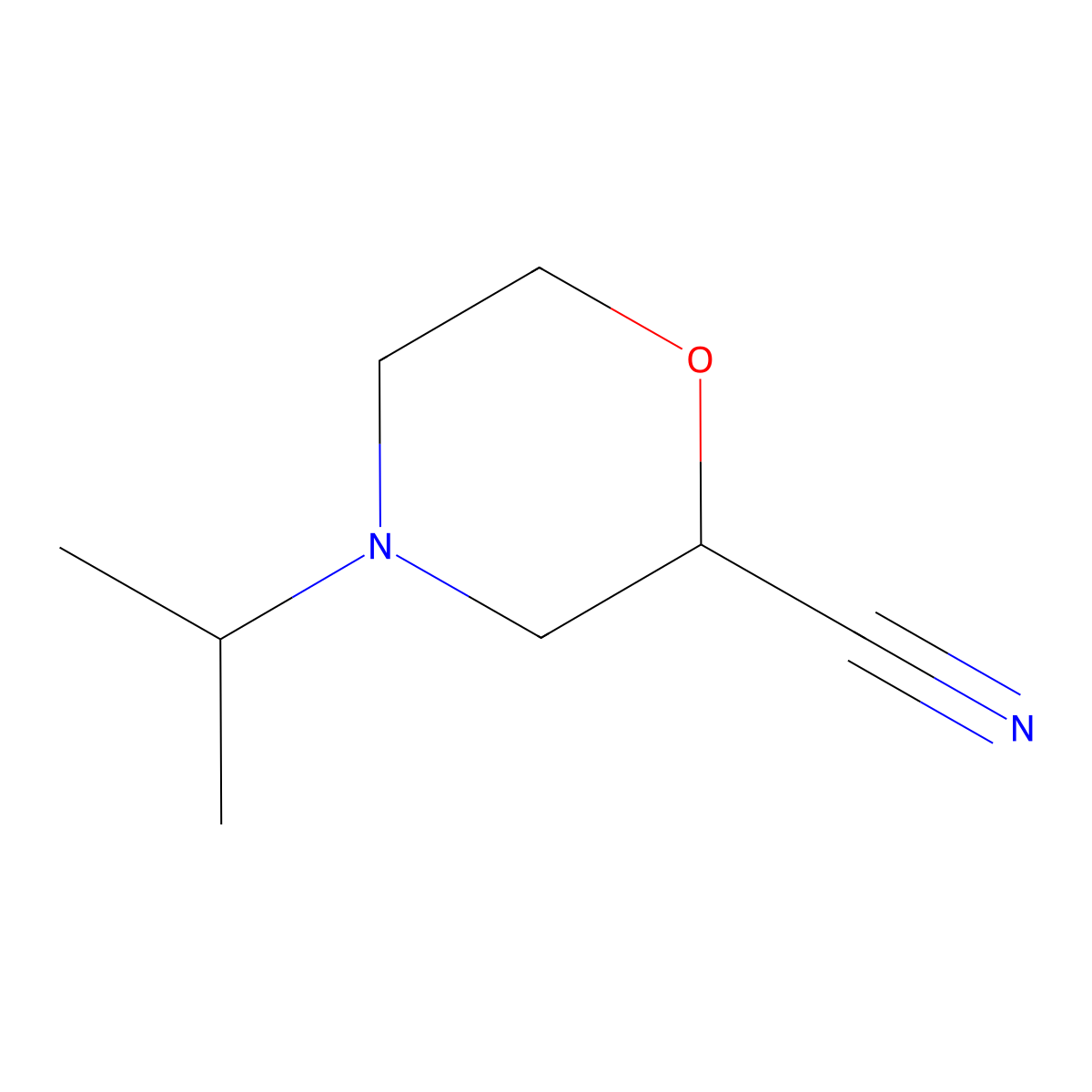 4-(Propan-2-yl)morpholine-2-carbonitrile molecular structure, CAS 1461715-69-4