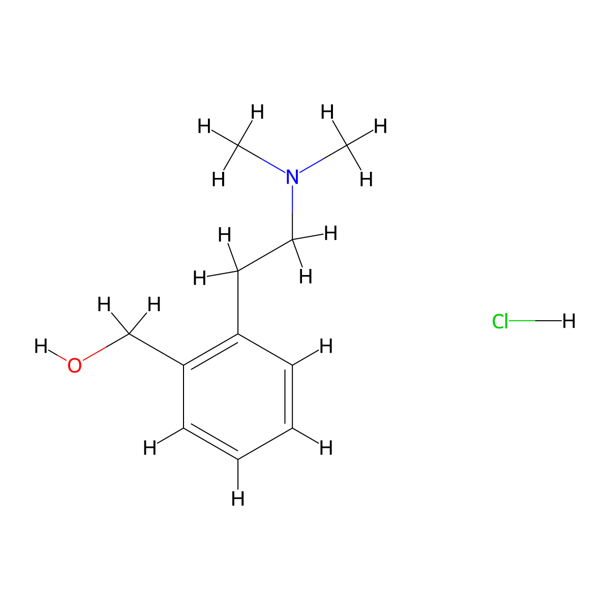 (2-(2-(Dimethylamino)ethyl)phenyl)methanol hydrochloride molecular structure, CAS 1461715-75-2