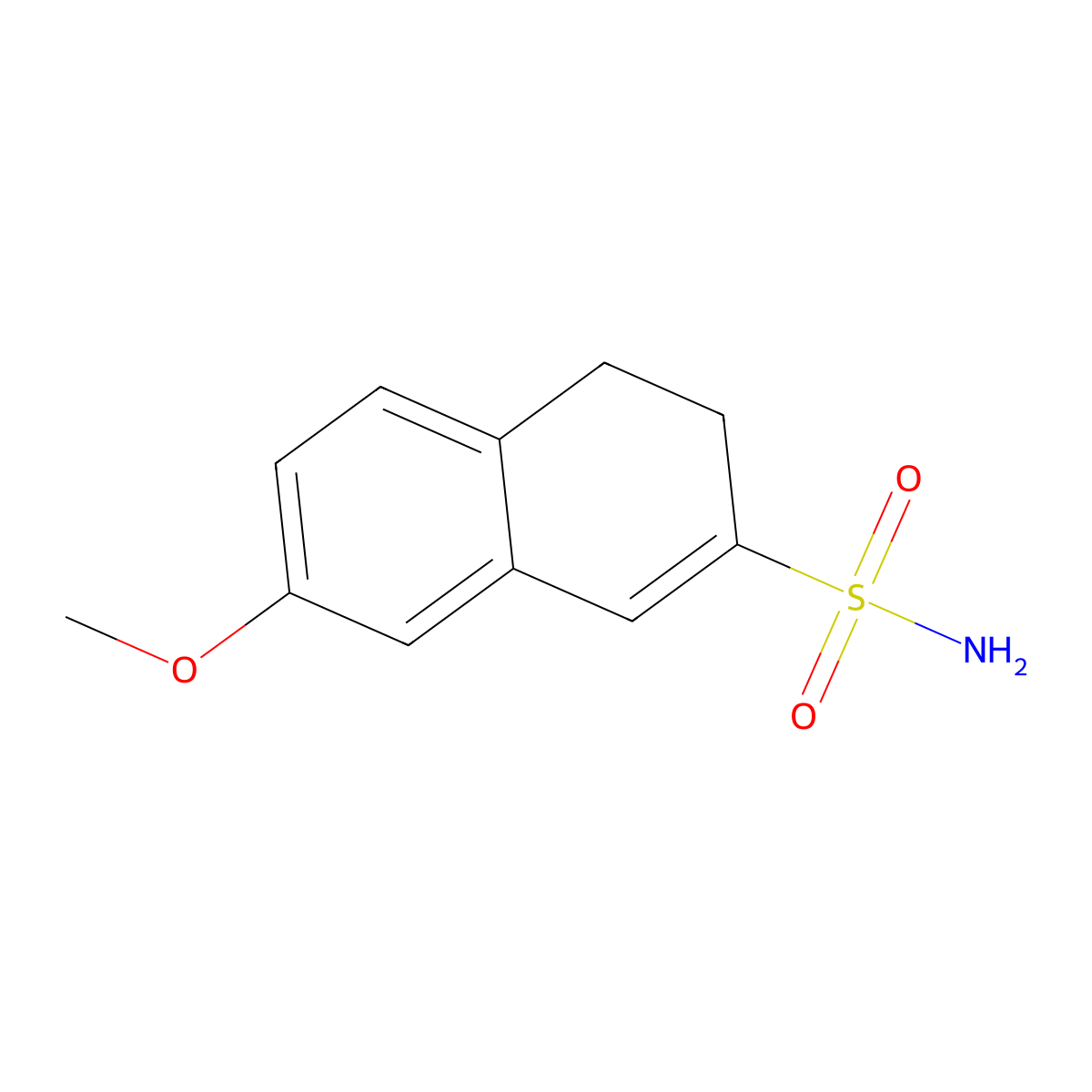7-Methoxy-3,4-dihydronaphthalene-2-sulfonamide molecular structure, CAS 1461715-76-3
