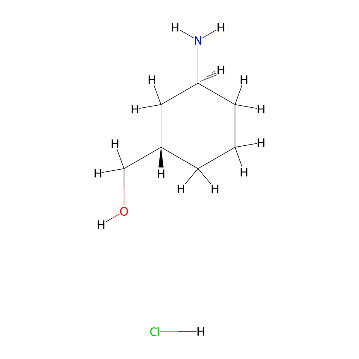 [(1S,3S)-3-aminocyclohexyl]methanol hydrochloride molecular structure, CAS 1461718-55-7