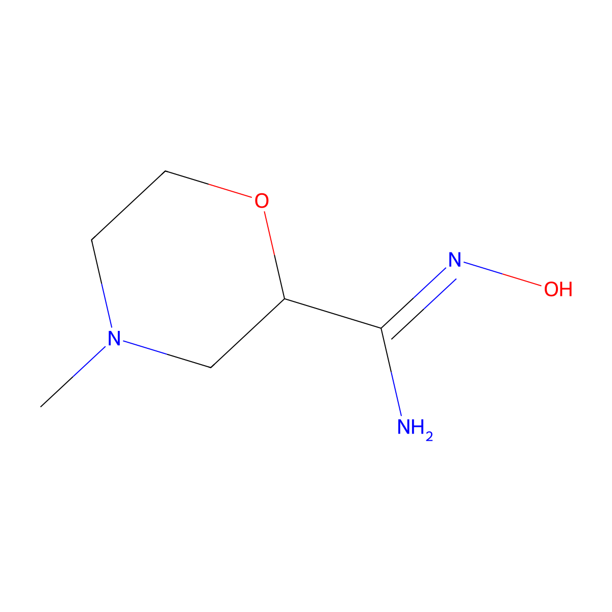 N'-hydroxy-4-methylmorpholine-2-carboximidamide molecular structure, CAS 1461726-83-9