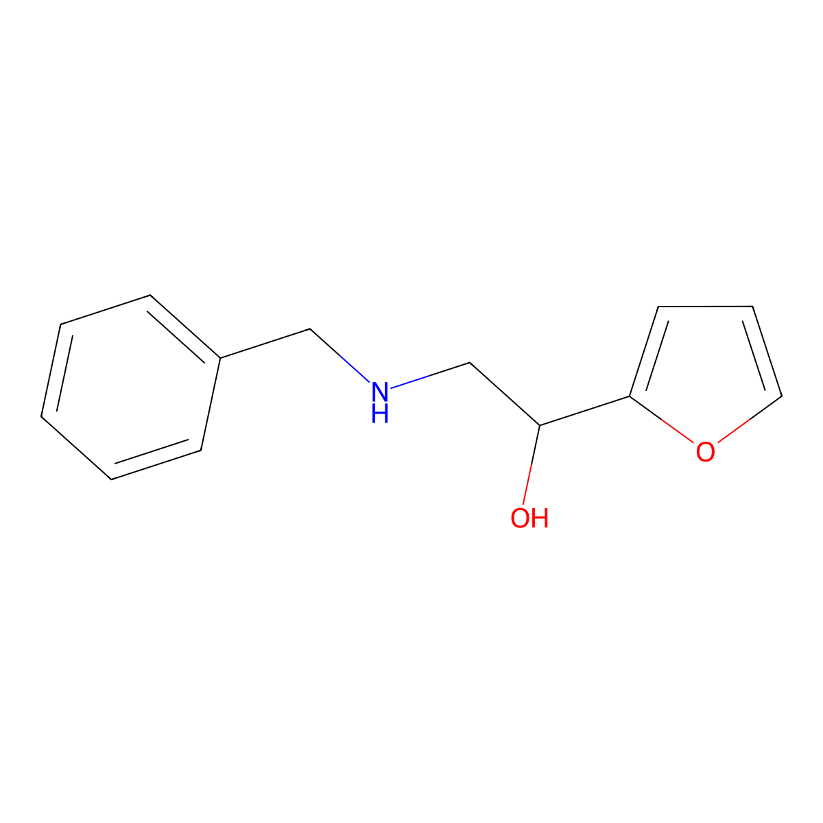 2-(Benzylamino)-1-(furan-2-yl)ethan-1-ol molecular structure, CAS 146173-92-4