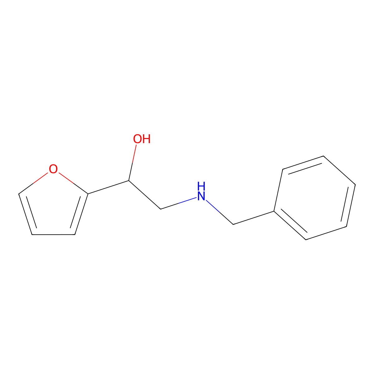 2-(Benzylamino)-1-(furan-2-yl)ethan-1-ol molecular structure, CAS 146173-92-4