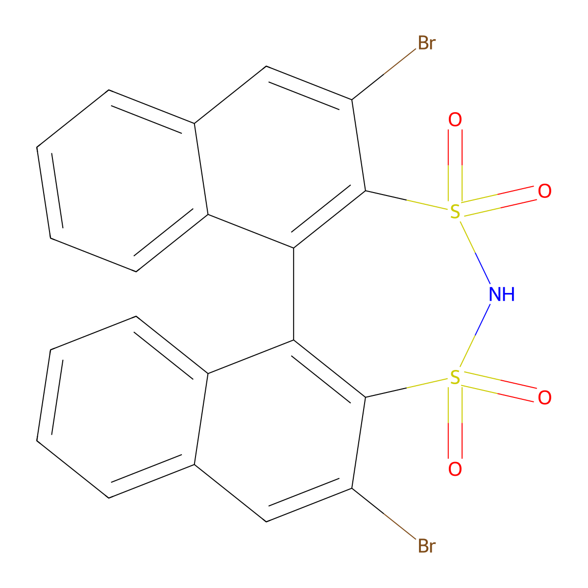 R-3,3'-Dibromo-1,1'-Binaphthalene-2,2'-sulfonimide molecular structure, CAS 1461735-85-2