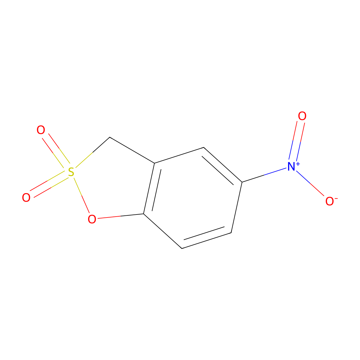 3H-1,2-Benzoxathiole, 5-nitro-, 2,2-dioxide molecular structure, CAS 14618-10-1