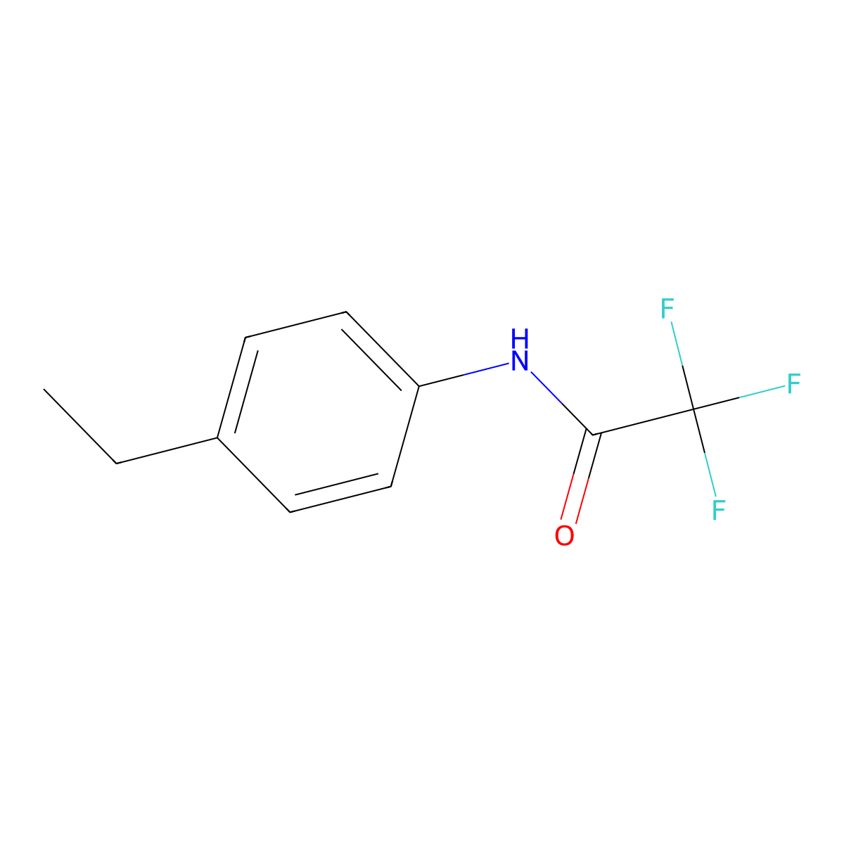 Acetanilide, 4'-ethyl-2,2,2-trifluoro- molecular structure, CAS 14618-46-3