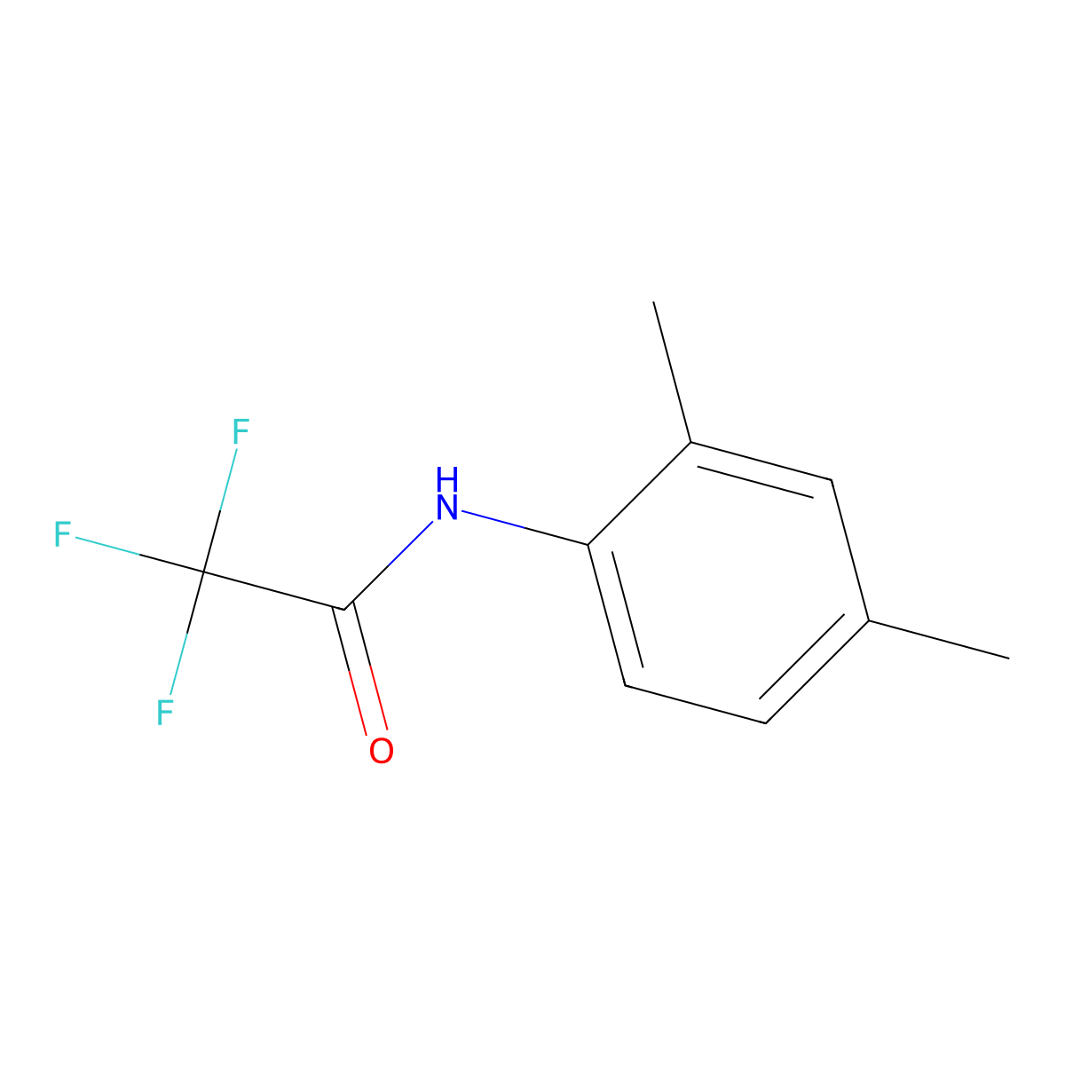 N-(2,4-dimethylphenyl)-2,2,2-trifluoroacetamide molecular structure, CAS 14618-47-4
