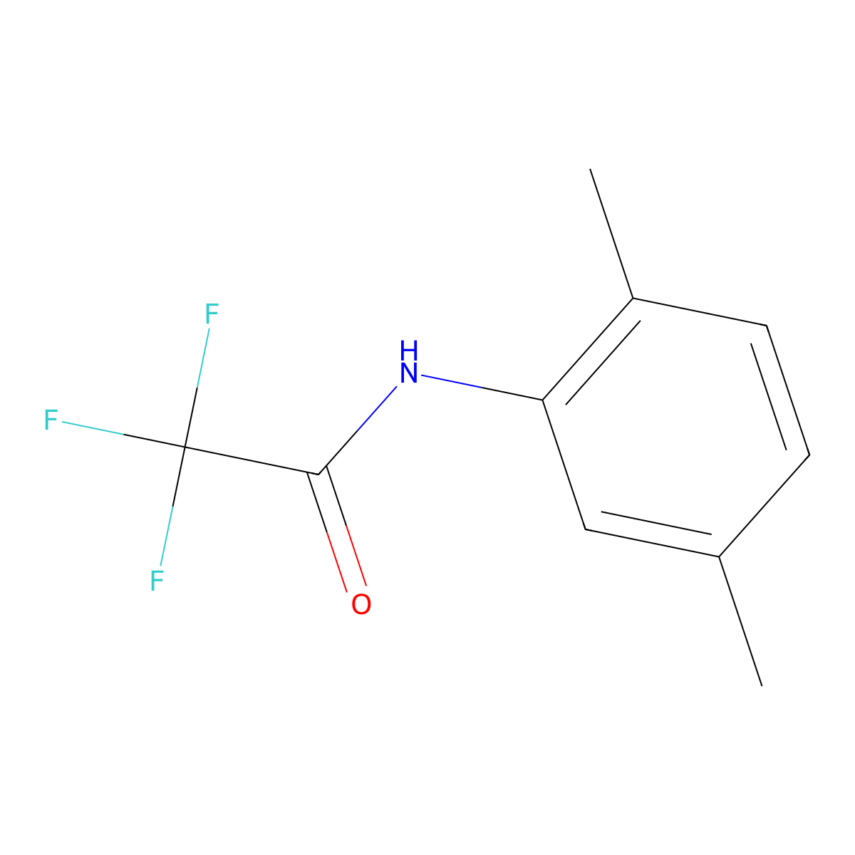 Acetamide, N-(2,5-dimethylphenyl)-2,2,2-trifluoro- molecular structure, CAS 14618-48-5