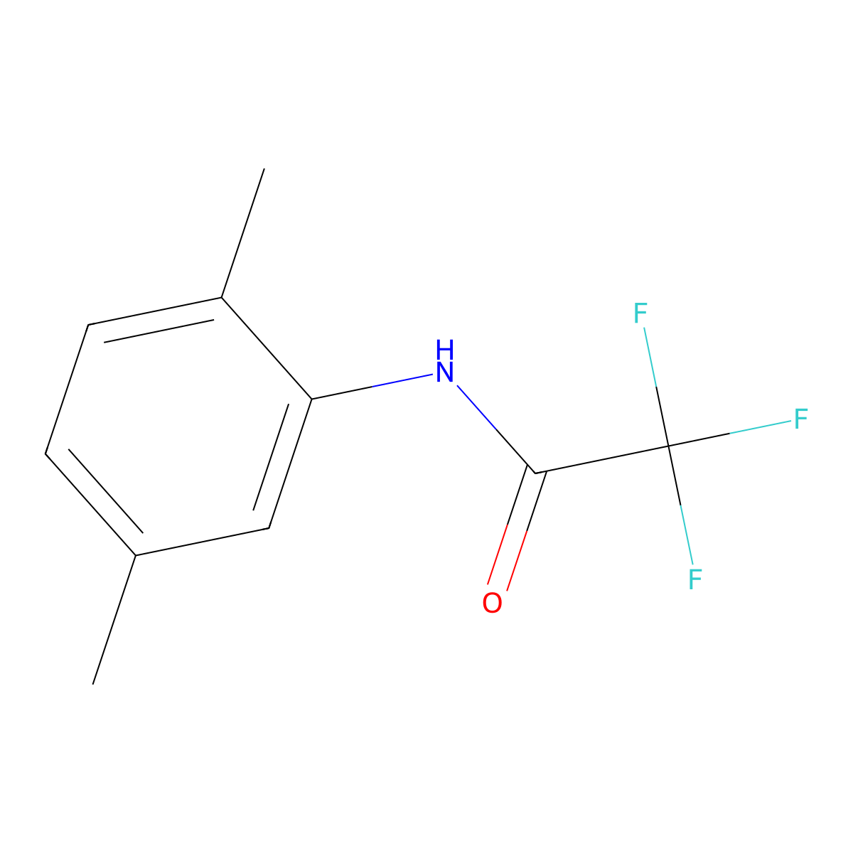 Acetamide, N-(2,5-dimethylphenyl)-2,2,2-trifluoro- molecular structure, CAS 14618-48-5