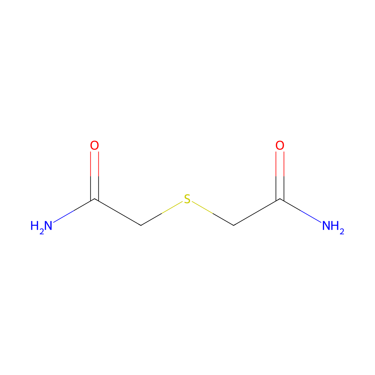 Acetamide, 2,2'-thiobis- molecular structure, CAS 14618-65-6