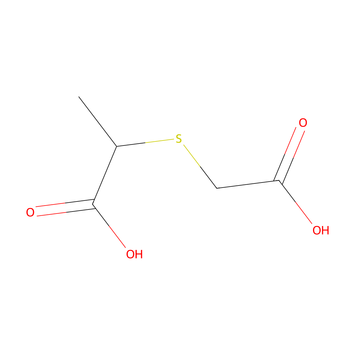 2-[(Carboxymethyl)thio]propanoic acid molecular structure, CAS 14618-66-7