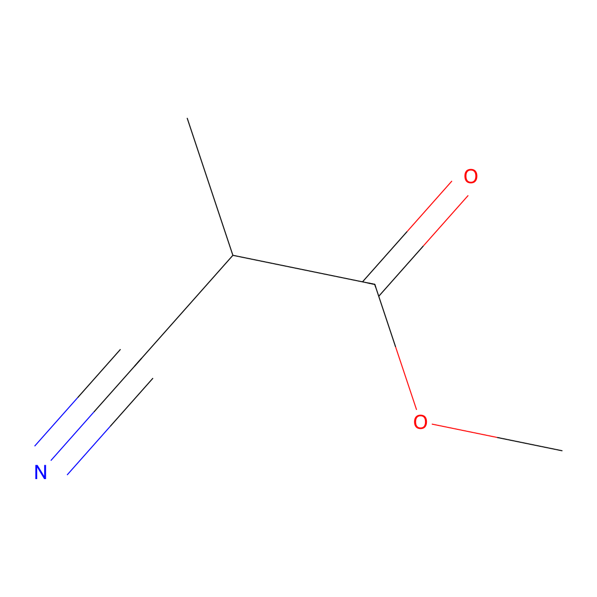Methyl 2-cyano-2-methylacetate molecular structure, CAS 14618-77-0