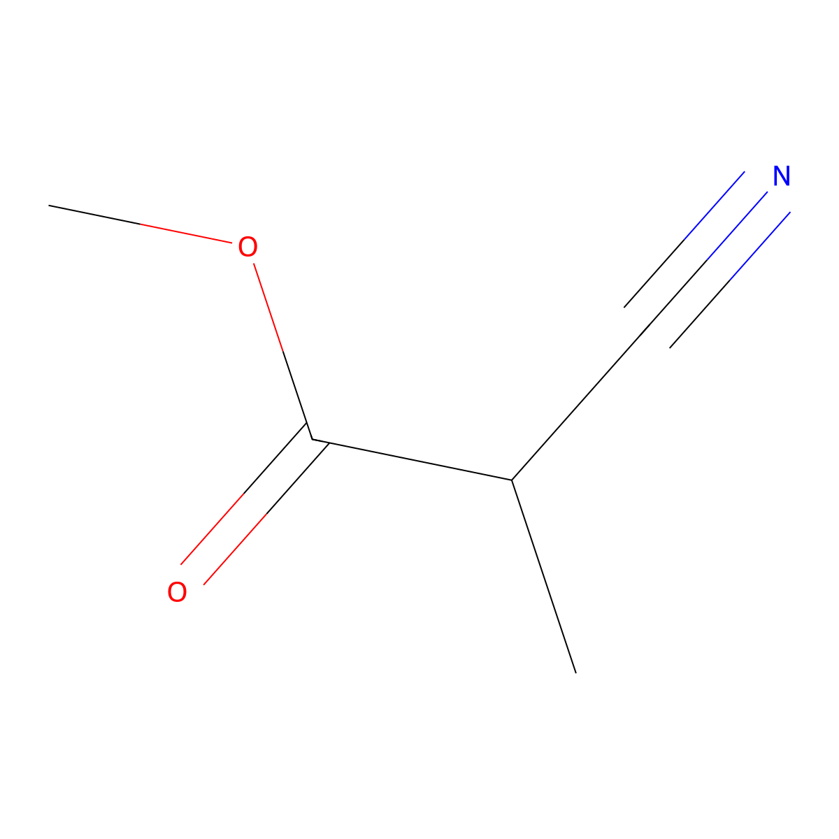 Methyl 2-cyano-2-methylacetate molecular structure, CAS 14618-77-0