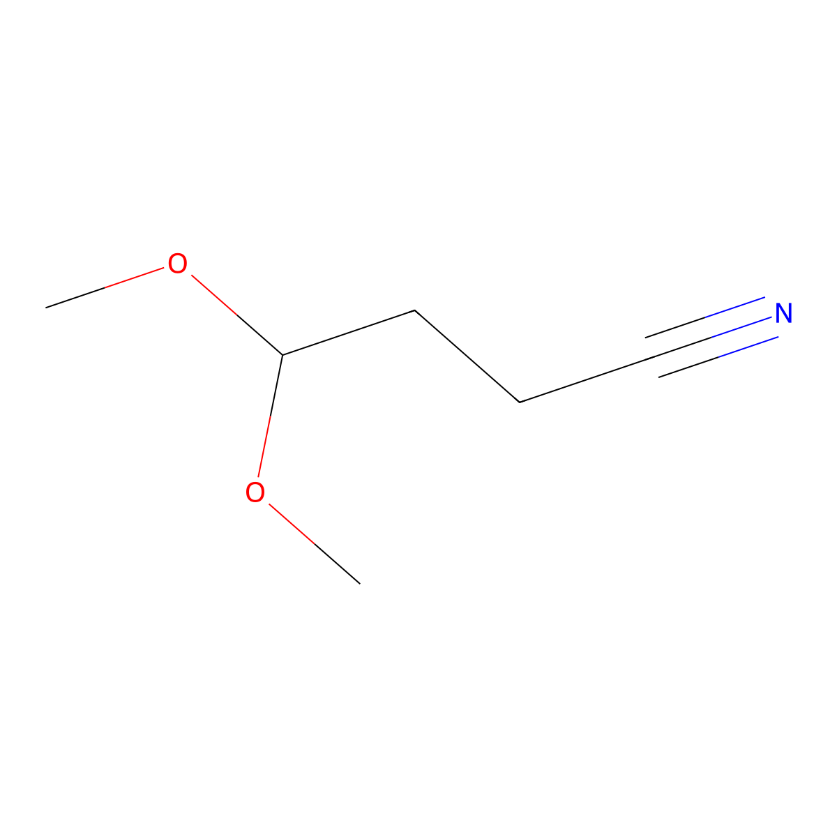 4,4-Dimethoxybutyronitrile molecular structure, CAS 14618-78-1