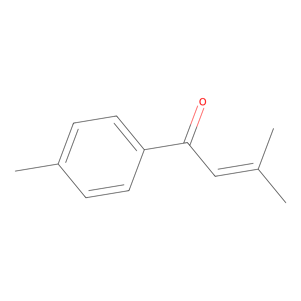 3-Methyl-1-(4-methylphenyl)but-2-en-1-one molecular structure, CAS 14618-89-4